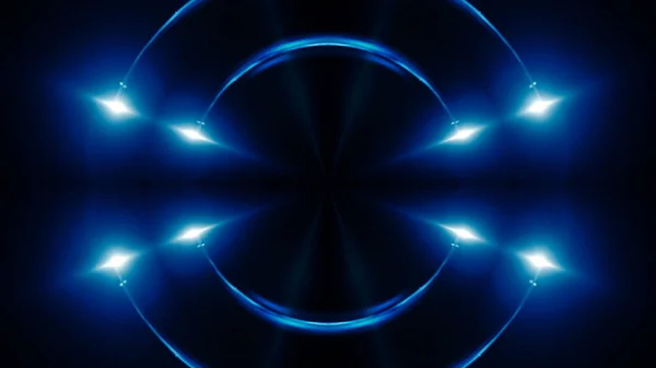 Luci frattali blu astratte, sfondo di rendering 3d, sfondo generatore di computer — Foto Stock