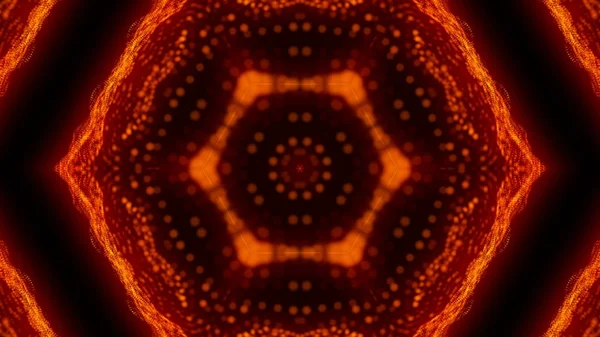 Красивий абстрактний калейдоскоп фрактальна квітка, 3d візуалізація фону, комп'ютерний генеруючий фон — стокове фото