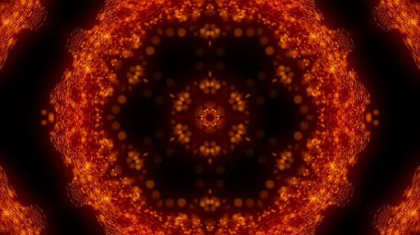 Beau kaléidoscope abstrait - fleur fractale, 3d rendu toile de fond, ordinateur générant arrière-plan — Photo