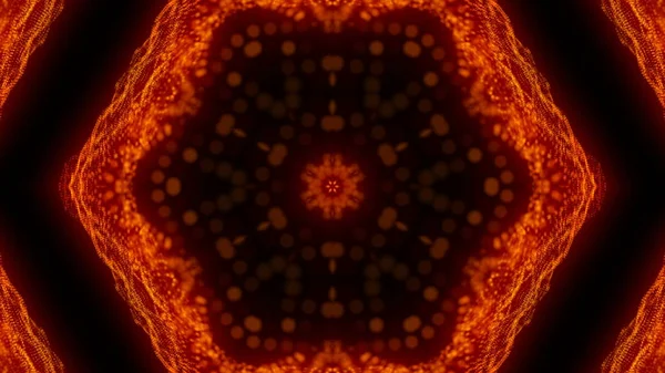 Belo caleidoscópio abstrato flor fractal, 3d renderizar pano de fundo, computador gerando fundo — Fotografia de Stock