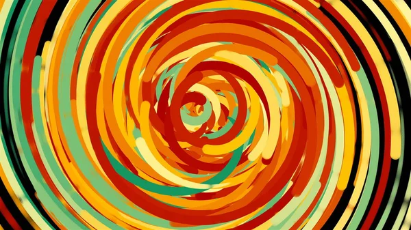 Heldere kleurrijke cirkel lijnen, cartoon stijl achtergrond, computer gegenereerde moderne abstracte achtergrond, 3d render — Stockfoto