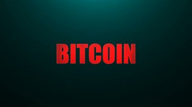 Arka plan, haber için üretme bilgisayar harfleri Bitcoin metin arka planda en iyi ışık, 3d render