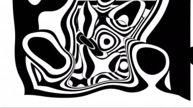 Siyah ve beyaz çizgiler. Bilgisayar oluşturulmuş soyut arkaplan, 3B görüntüleme