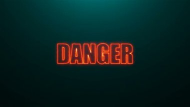 En üstteki ışık, 3d oluşturma arkaplanı ve bilgisayar oluşturma ile arka planda Tehlike metinleri