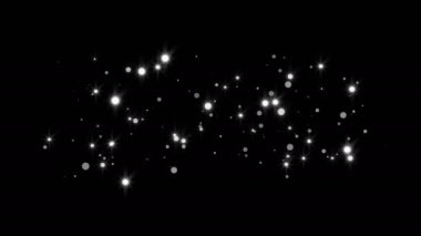 Uzayda soyut parlak parıltı parçacıkları, bilgisayar arka plan, 3d render oluşturulan.