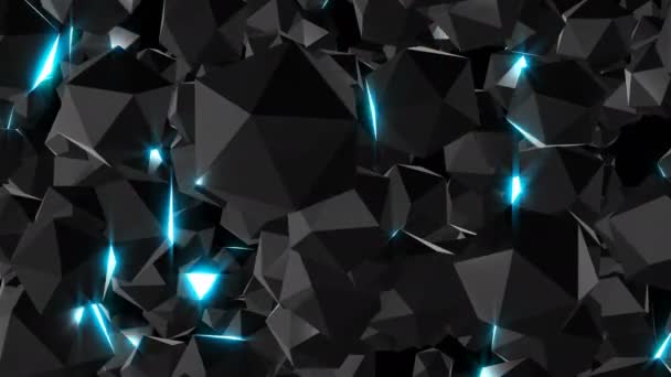 Glossy surface jewels with lights, 3d render computer generated backdrop — Stock Video