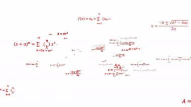 Fizik ve matematik görev çözümleri, formülleri çalışma alanlarında bilimsel 3d arka plan 3d oluşturulan fon