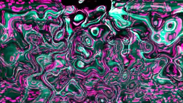 Абстрактний Фон Візуальною Хвильовою Олією Рендеринговим Комп Ютером — стокове відео