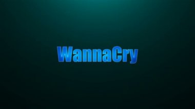 En iyi ışık, 3d render arka plan, arka plan üzerinde Wannacry metin harflerin bilgisayar üreten