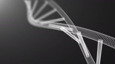 Çok noktalı kavramı, DNA'ın molekül ile 3d arka plan illüstrasyon fütüristik bilgisayar oluşturulan