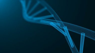 Çok noktalı kavramı, DNA'ın molekül ile 3d arka plan illüstrasyon fütüristik bilgisayar oluşturulan