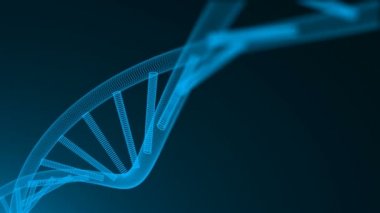 Çok noktalı kavramı, DNA'ın molekül ile 3d arka plan illüstrasyon fütüristik bilgisayar oluşturulan