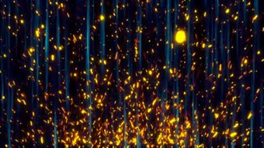 Sparkles uzayda - modern soyutlama, oluşturulan bilgisayar arka plan, 3d render ile birçok farklı dikey çizgiler