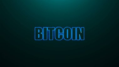 Arka plan, haber için üretme bilgisayar harfleri Bitcoin metin arka planda en iyi ışık, 3d render