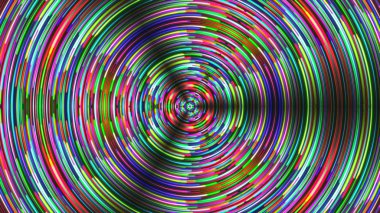 Birçok neon siyah çizgiler aydınlatma, zemin, 3d render soyut bilgisayar oluşturulan
