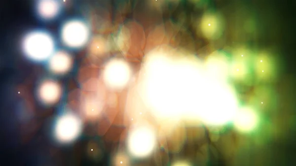 Luzes desfocadas com efeito bokeh, visão de sonhador, fundo de renderização 3d, fundo gerado por computador — Fotografia de Stock
