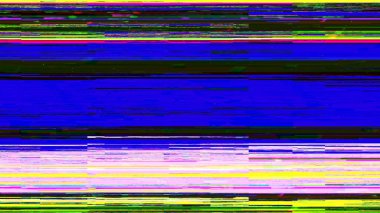 Renkli ekran, 3d render oluşturulan bilgisayar arka plan dinamik glich video, kötü tv sinyal