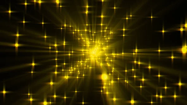 Esplosione di stelle con brillantezza e linee, sfondo generato dal computer di rendering 3d — Foto Stock