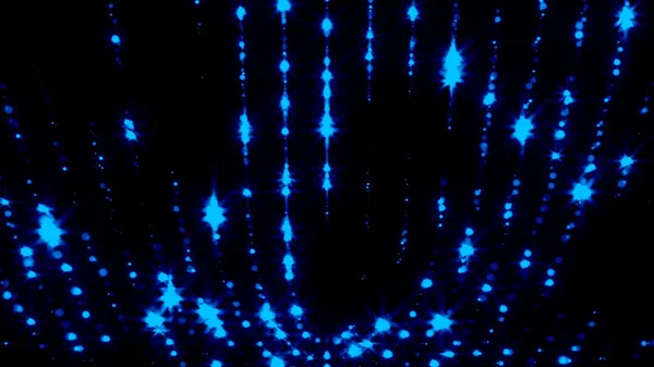 반짝이의 행에, 생성 하는 컴퓨터 배경, 3d 렌더링 임의의 스위치와 led 조명 — 스톡 사진