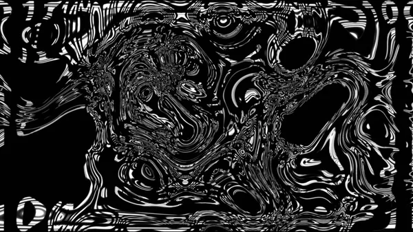 Abstrakta färgstarka bakgrund med visuella våg olja blot på svart, 3d render dator genererar — Stockfoto