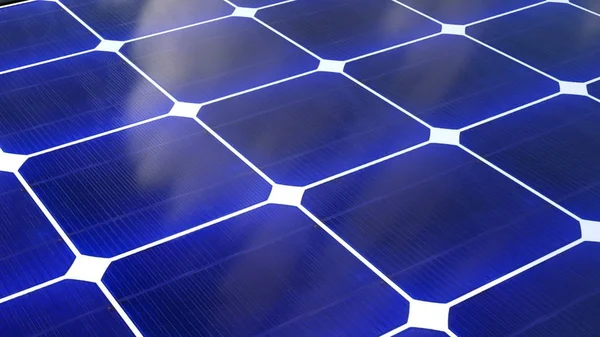Superfície da bateria solar, ilustração 3D tecnologia de geração de energia solar, esta é a energia alternativa — Fotografia de Stock