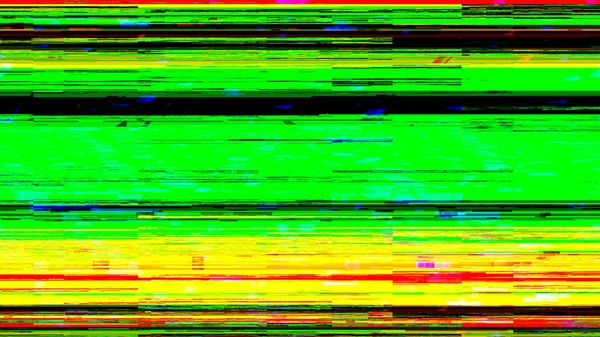 Dynamiska glich video, dålig tv-signal med färgskärm, 3d render datorgenererade bakgrund — Stockfoto