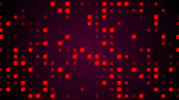 Filas de luces de partículas de glamour de brillo con interruptor aleatorio encendido, fondo de club nocturno generado por computadora, renderizado 3d — Foto de Stock
