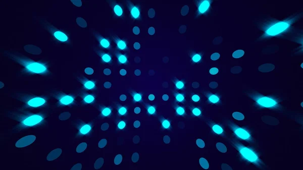 Рядки блискучих частинок гламурного світла з випадковим увімкненням, створений комп'ютером фон нічного клубу, 3d рендеринг — стокове фото