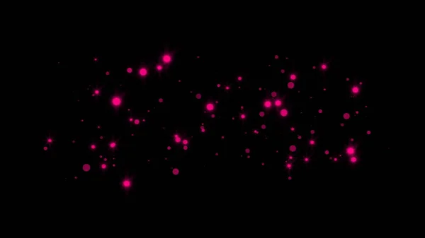Partículas brillantes abstractas del brillo en el espacio, fondo abstracto generado por computadora, representación 3D — Foto de Stock