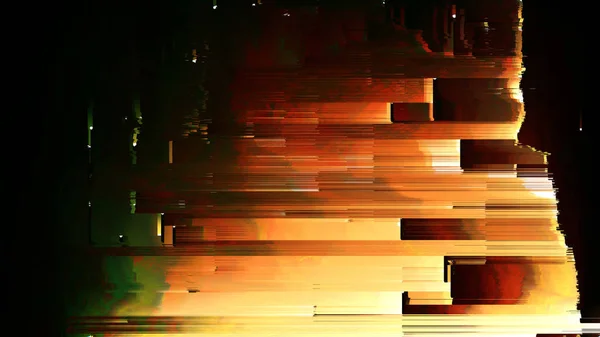 Design von abstrakten digitalen Pixelrauschen Glitch, Zeilen, Fehler Video Schaden, 3D-Render Hintergrund, Computer generiert — Stockfoto