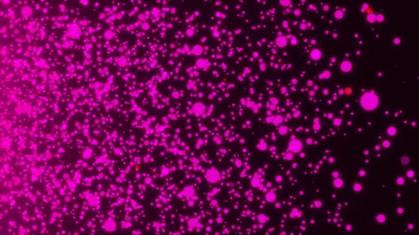 Muchas partículas violetas pequeñas abstractas en el espacio, fondo abstracto generado por computadora, representación 3D — Foto de Stock