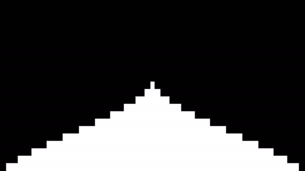 Czarno-białe przejścia, 3d render komputera generowania — Wideo stockowe