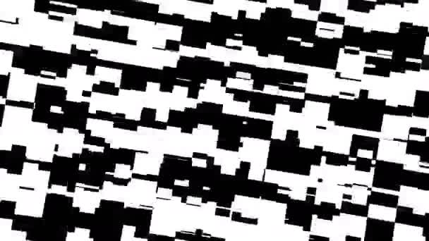 Rayures noires et blanches. Fond abstrait généré par ordinateur, rendu 3D — Video