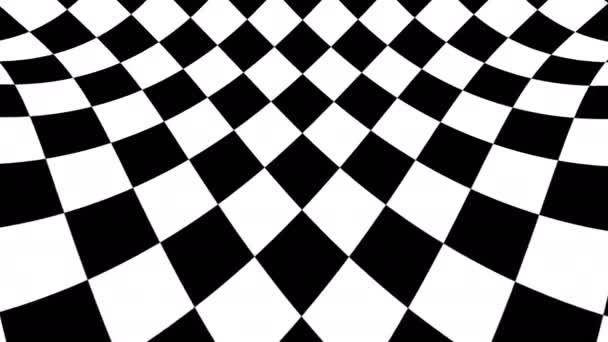 Rayas blancas y negras. Fondo abstracto generado por computadora, renderizado 3D — Vídeos de Stock