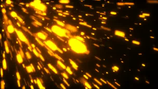 Rising many bright embers, 3d render computer generated backdrop — Stock Video