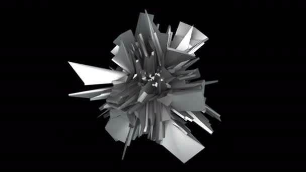 3D render fraktal-objekt i rymden, abstrakt modern bakgrund, datorgenererade — Stockvideo