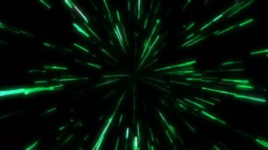 Arıza çizgileri, yüksek hızda karanlıkta seyahat eden, 3D oluşturulmuş bilgisayar oluşturma arkaplanı