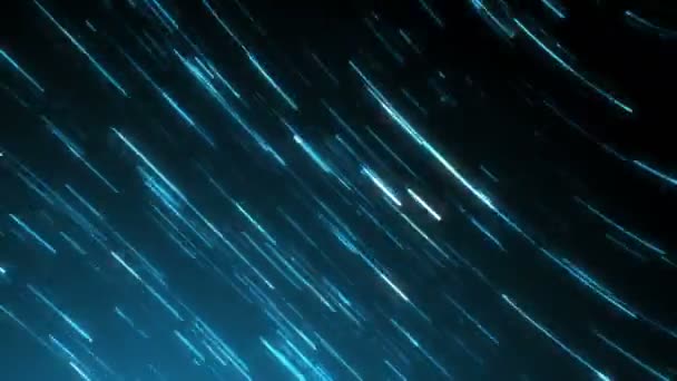 Глюки линии, путешествующие в темноте с высокой скоростью, 3D рендеринга компьютера фоновом режиме — стоковое видео