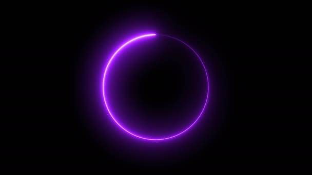 Modern Glowing Preloader Progress Loading Circle Bar Render Background — Stock Video