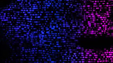 Dekoratif disko Led ışıkları ile renkli parçacıklar, 3d render, bilgisayar arka plan oluşturma