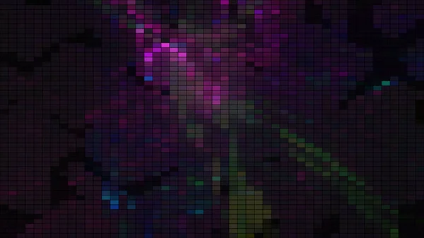 Mosaico com partículas quadradas, este é o fundo de tecnologia digital abstrata gerado por computador, pano de fundo de renderização 3d — Vetor de Stock