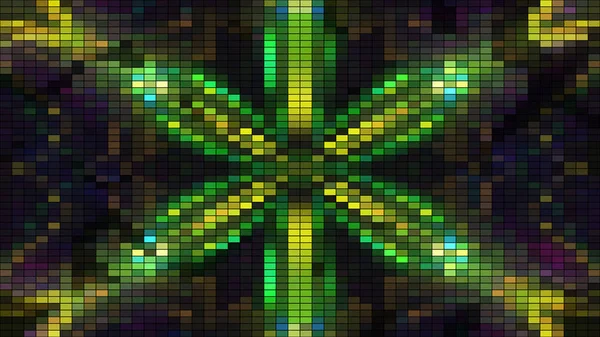 Mozaik a tér-részecskék, ez a számítógép által generált absztrakt digitális technológiai háttér, 3d visszaadás hátterében — Stock Vector