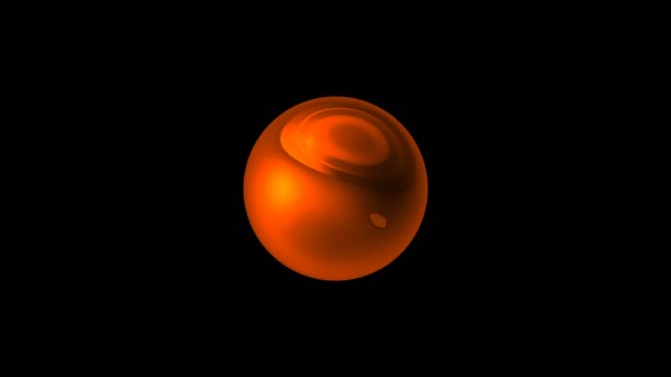 一个闪亮的球体在黑暗的空间, 现代计算机产生的背景, 3d 渲染 — 图库视频影像