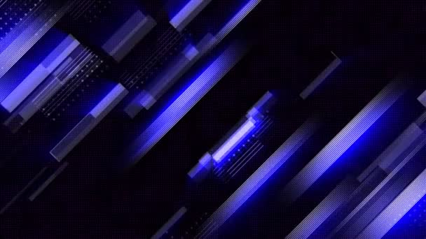 Abstrakta glöd digital i mörkret - abstraktion av datakommunikation, datorgenererade bakgrund, 3d render — Stockvideo