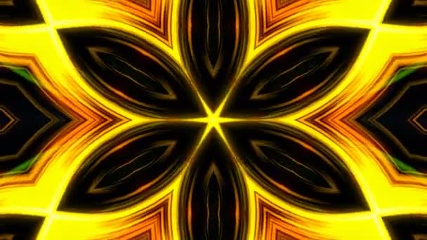 Abstract beautiful kaleidoscope background as petals of flower, 3d render computer generated backdrop — Stock Video