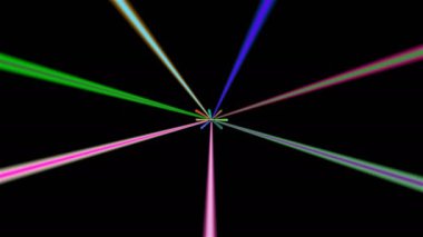 Parlak ışıklar kirişler, modern neon teknolojisi, 3d oluşturulan bilgisayar arka plan