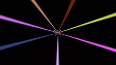 Parlak ışık demetleri, modern neon teknolojisi, 3D işlemeli bilgisayar destekli arkaplan