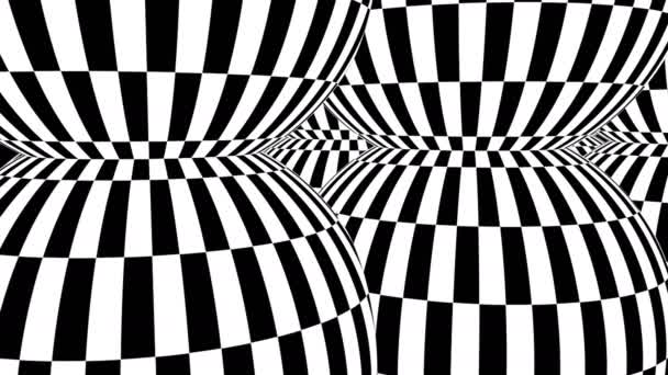 Black and white stripes. Computer generated abstract background, 3D render — Stock Video