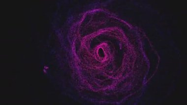 Birçok astract toz parlak parçacıkları sarmal şekli, oluşturulan bilgisayar arka plan, 3d render arka plan