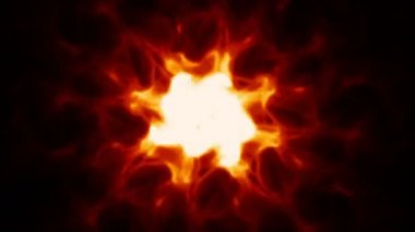 Parlak Inferno ateş, alev ve yakma ayna efekti, 3d render zemin, oluşturulan bilgisayar ile